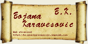 Bojana Karavesović vizit kartica